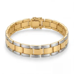 22KT Two-Tone Gold Link Bracelet