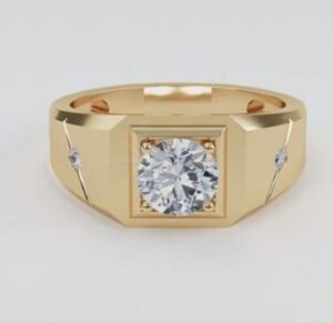 Classic 18 KT Gold Diamond Solitaire Ring