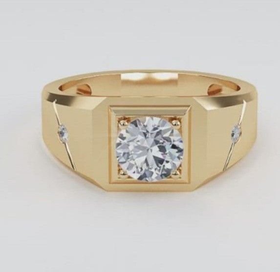 Classic 18 KT Gold Diamond Solitaire Ring