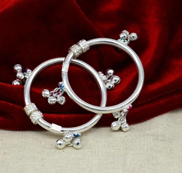 925 Silver Kids Kada Bangles (Set of 2)